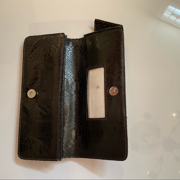 Nine West Faux Snakeskin Clutch - Picture 7 of 10